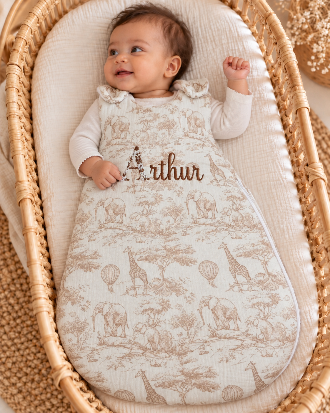 Gigoteuse personnalisée bébé – Collection Safari