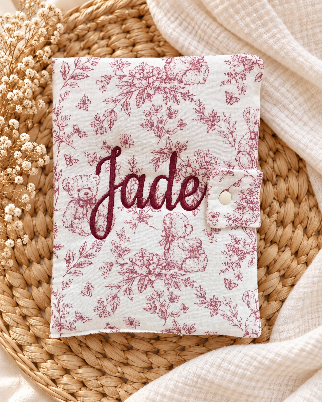 Protège carnet de santé personnalisé bébé – Rêve d’Ourson