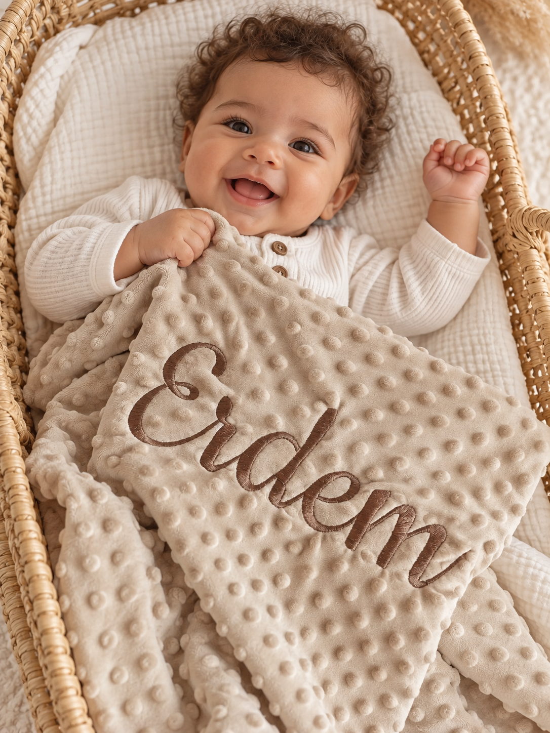 Couverture personnalisée bébé minky