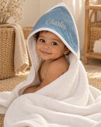 Cape de bain personnalisée bébé en gaze de coton