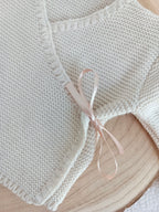 Brassières avec noeud satiné beige - personnalisable