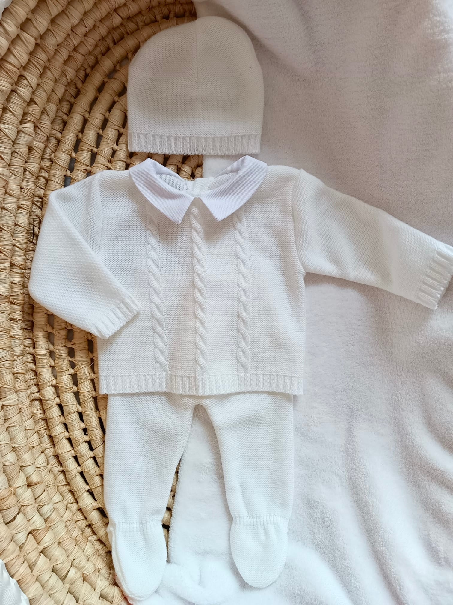 Ensemble complet blanc 0/3 mois