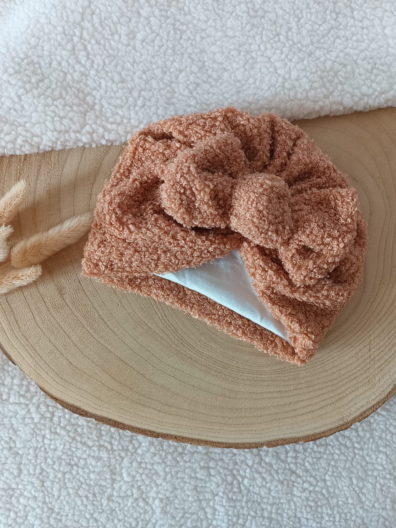 Turbans moumoutes marron foncé/beige/marron 0/6 mois