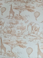 Gigoteuse molletonée en gaze de coton safari tons beige - personnalisable -