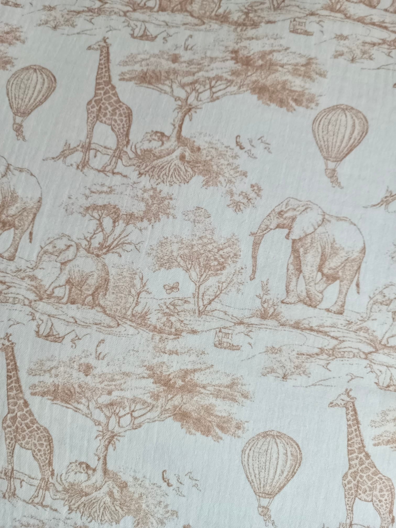 Gigoteuse molletonée en gaze de coton safari tons beige - personnalisable -