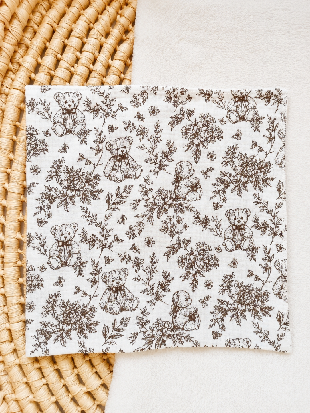 Personalized Muslin Baby Swaddle – Teddy Bear Dream