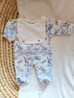 Pyjama personnalisé bébé – 3 pièces en velours 1 pièce - Collection Safari