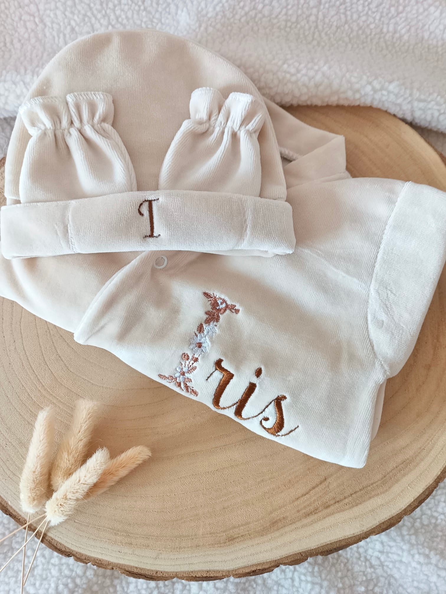 Dors bien velours beige, 3 pièces