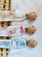 Attache tétine safari en gaze de coton - personnalisable -