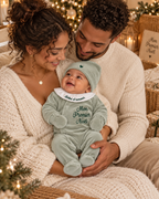 Ensemble bébé Mon Premier Noel brodé - 4 pièces en velours - 0/3 mois