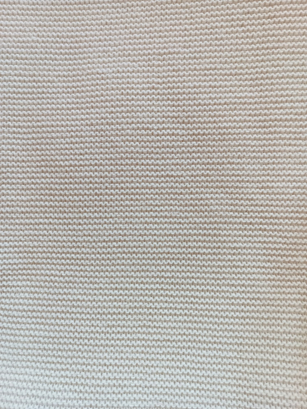 Gigoteuse molletonée en maille beige et polaire blanc - personnalisable -