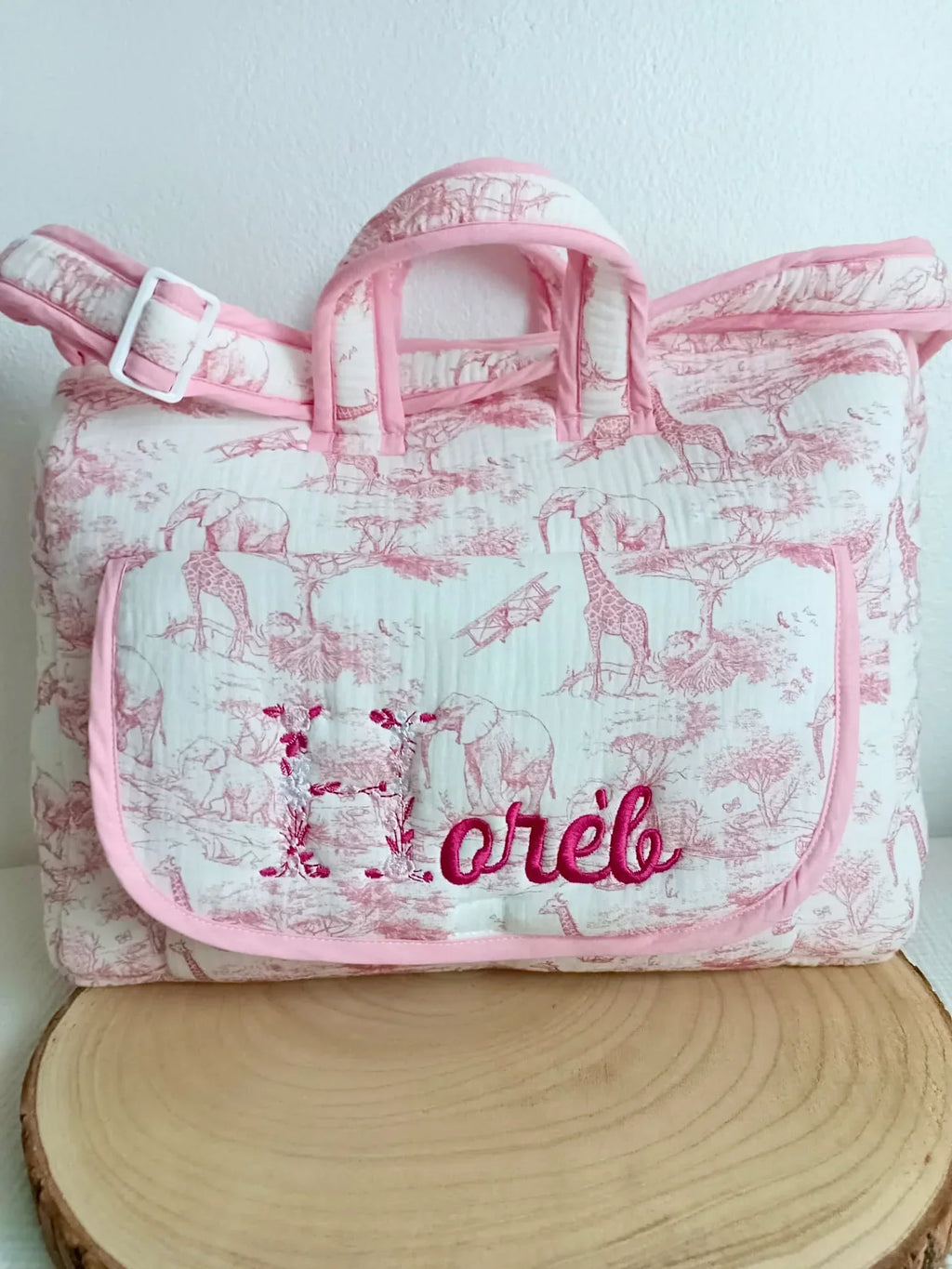 Sac à langer personnalisé bébé – Collection Safari