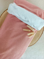 Couverture velours terracotta et polaire blanc - personnalisable -