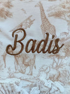 Pyjama bébé velours 3 pièces personnalisé – Safari