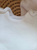 Gigoteuse molletonnée en maille blanc et polaire blanc - personnalisable -