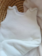 Gigoteuse molletonnée en maille blanc et polaire blanc - personnalisable -