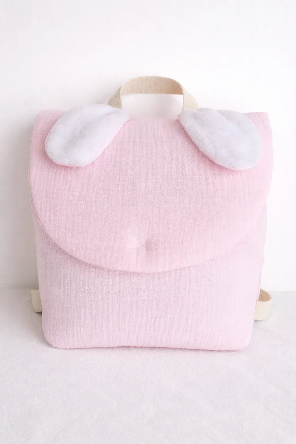 Personalised cotton gauze children's backpack – Bunny ears