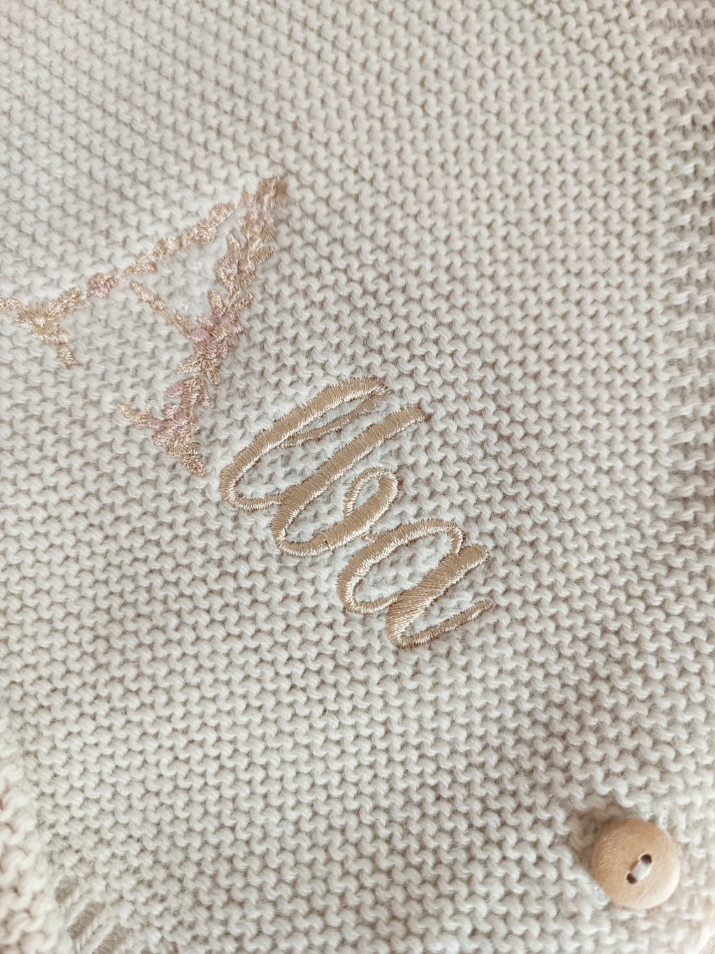 Tenue naissance beige 0/3 mois - avec oreilles de lapin - personnalisable -