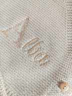 Tenue naissance beige 0/3 mois - avec oreilles de lapin - personnalisable -