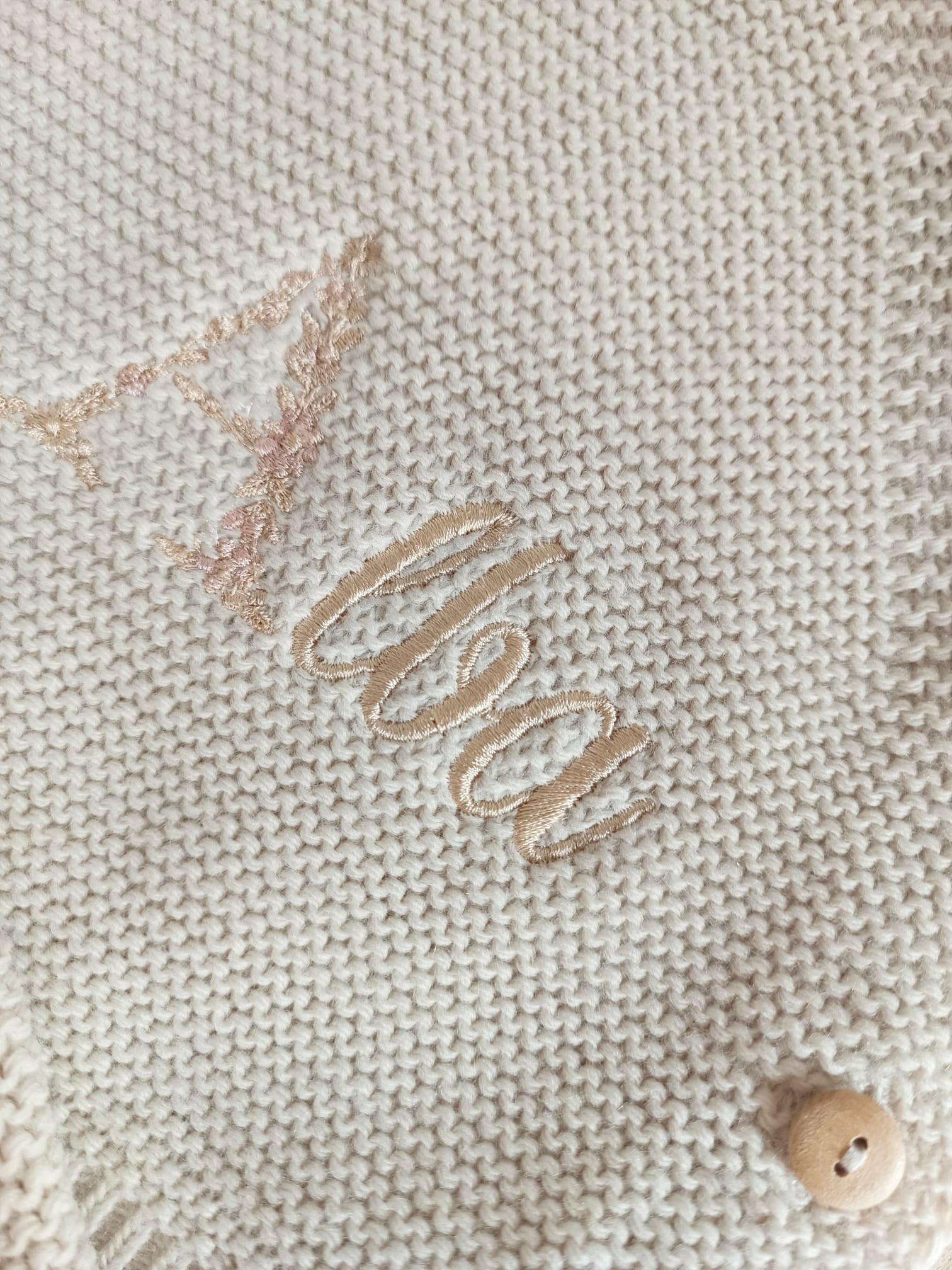 Tenue naissance beige 0/3 mois - avec oreilles de lapin - personnalisable -