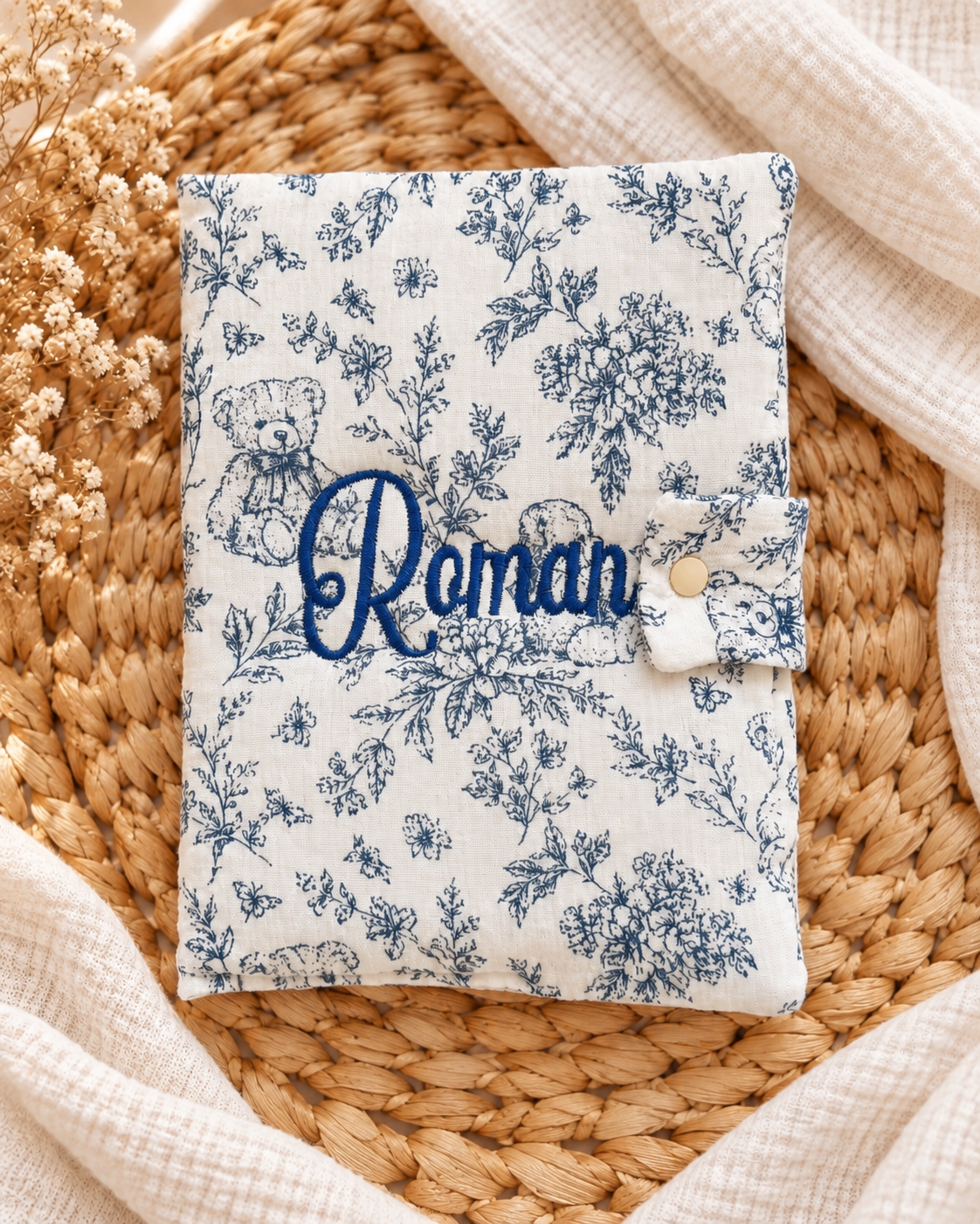 Protège carnet de santé personnalisé bébé – Rêve d’Ourson