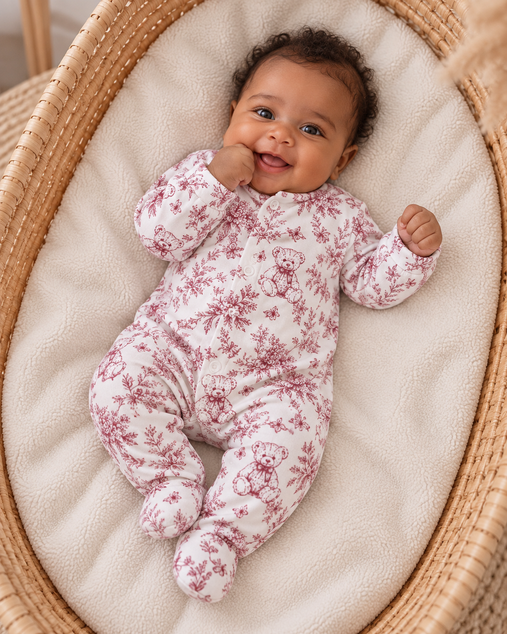 Pyjama naissance personnalisé bébé – 3 pièces, 100 % coton, Rêve d’Ourson
