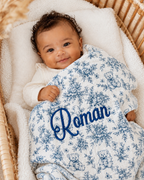 Lange personnalisé bébé en gaze de coton – Rêve d’Ourson