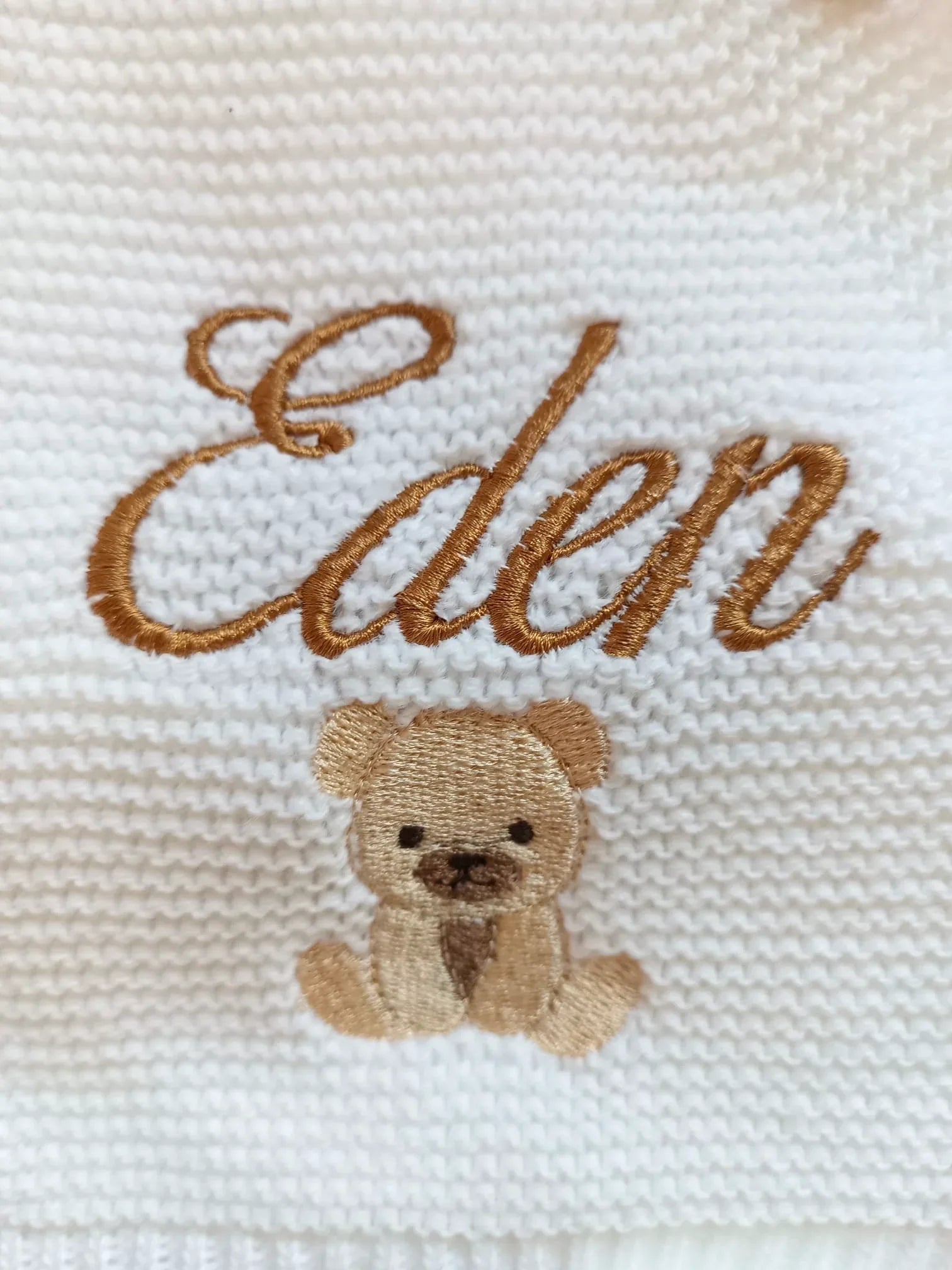 Tenue de naissance personnalisée 4 pièces bonnet oreilles ours – 0-3 mois