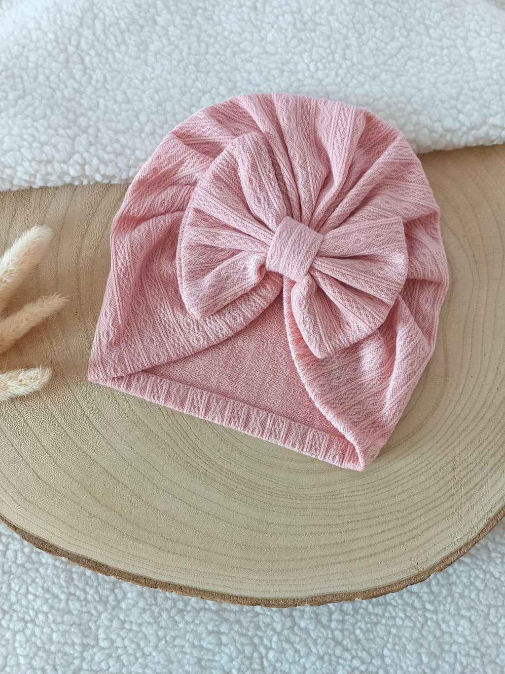Lot turbans blanc/crème/rose 0/6 mois