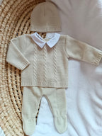 Ensemble complet beige 0/3 mois