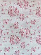 Lange personnalisé bébé en gaze de coton – Fleurs de coton
