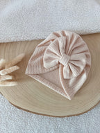 Lot turbans crème/beige/marron 0/6 mois