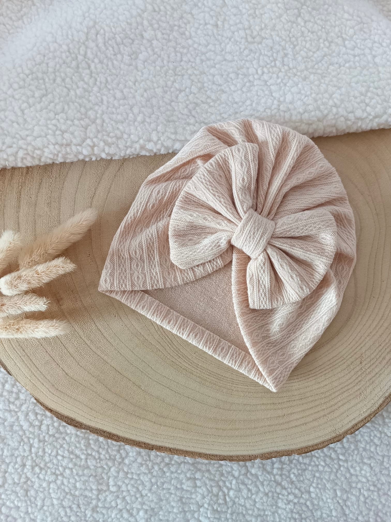 Lot turbans crème/beige/marron 0/6 mois