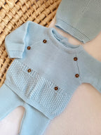 Ensemble naissance en maille personnalisé - Petit cocon