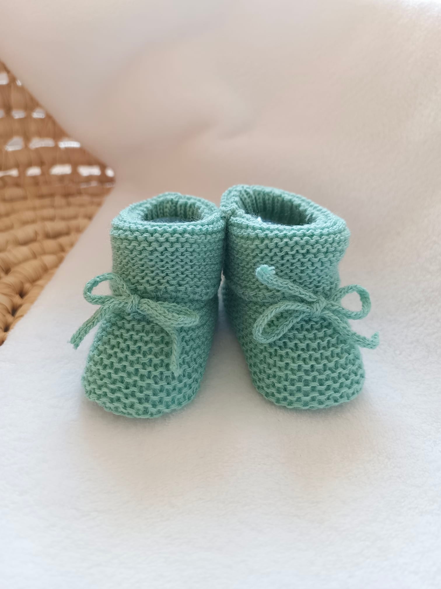 Chausson en maille vert