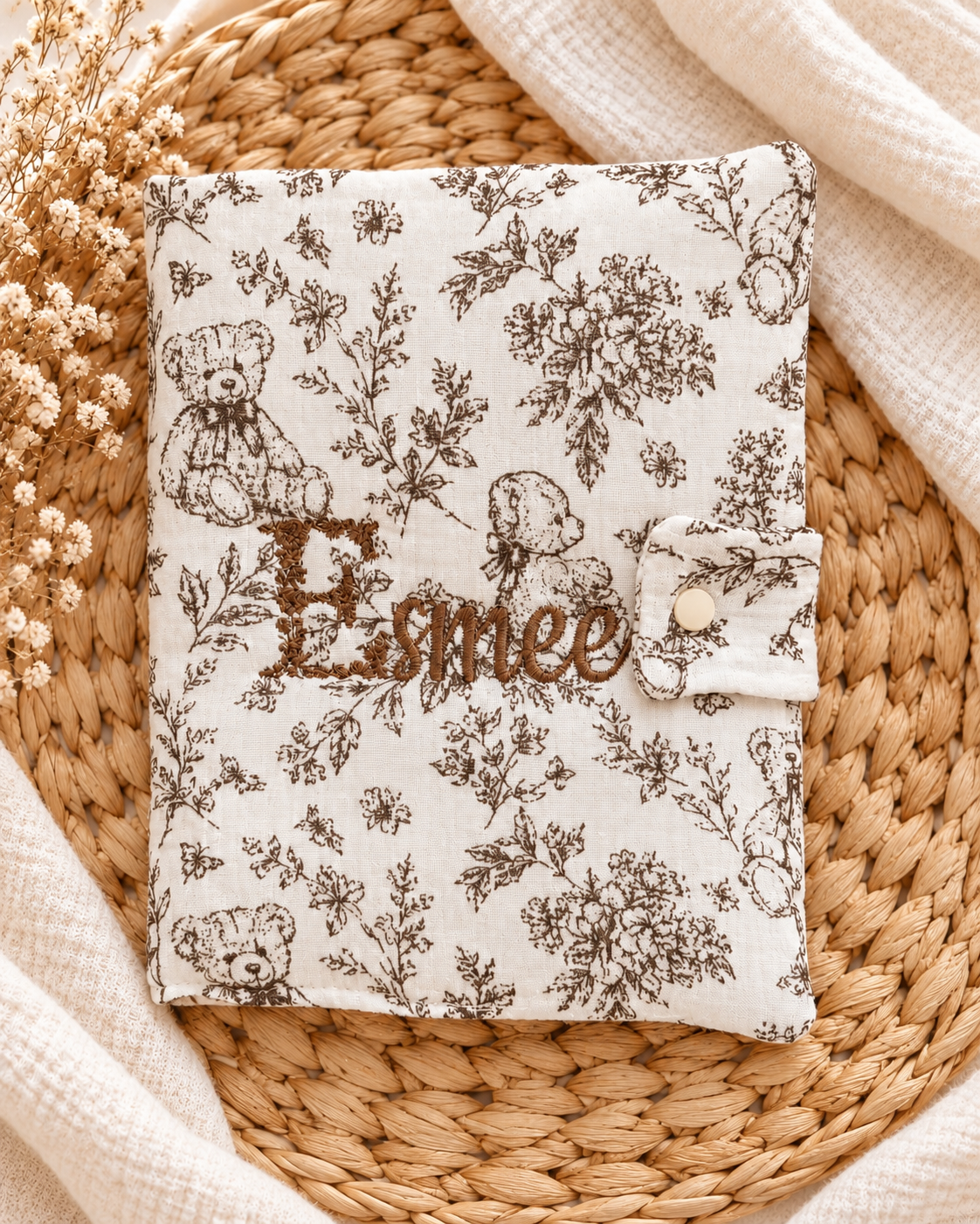 Protège carnet de santé personnalisé bébé – Rêve d’Ourson
