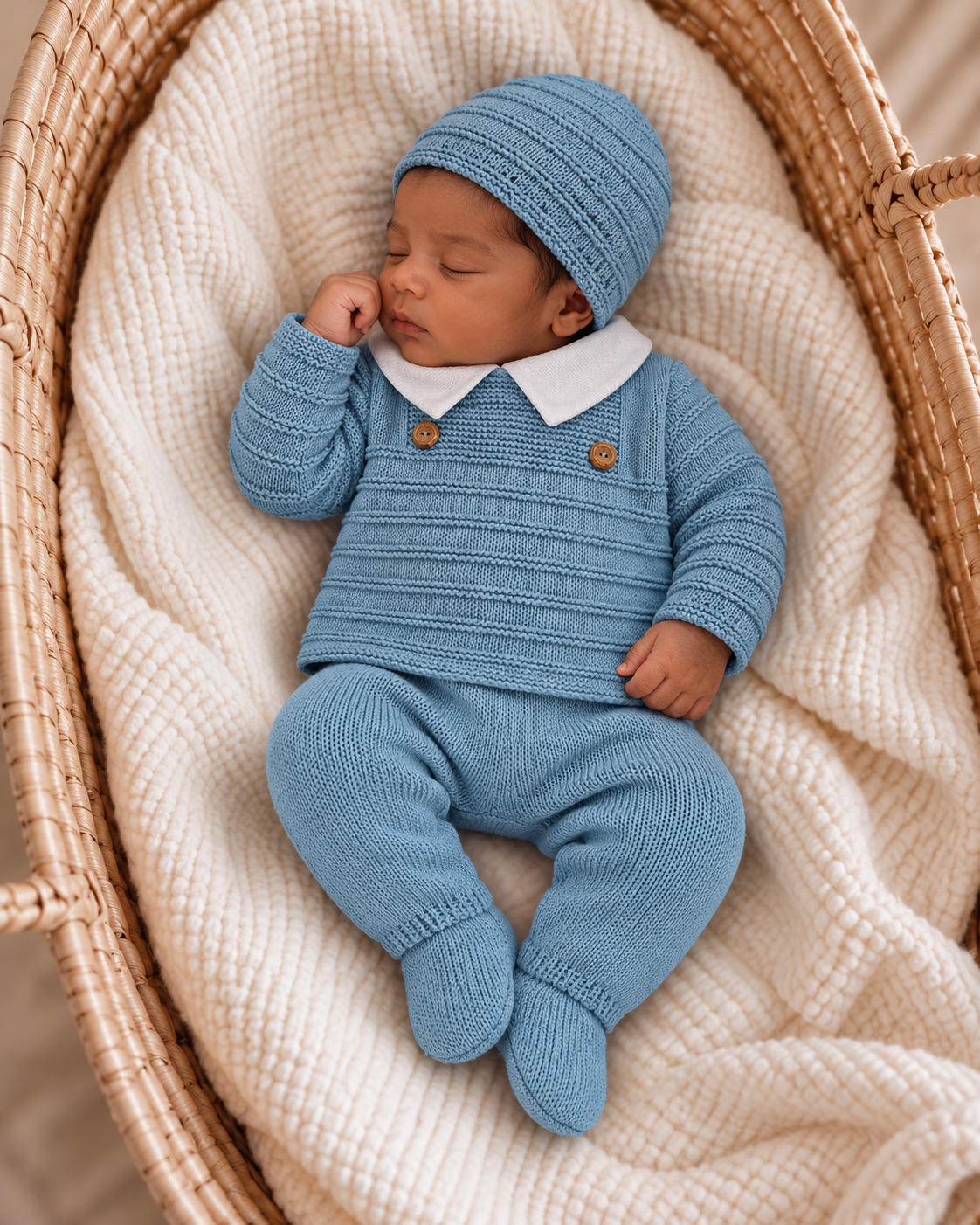 Ensemble naissance en maille personnalisé - Petit prince