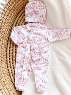 Pyjama naissance personnalisé bébé – 3 pièces, 100 % coton, Collection Safari