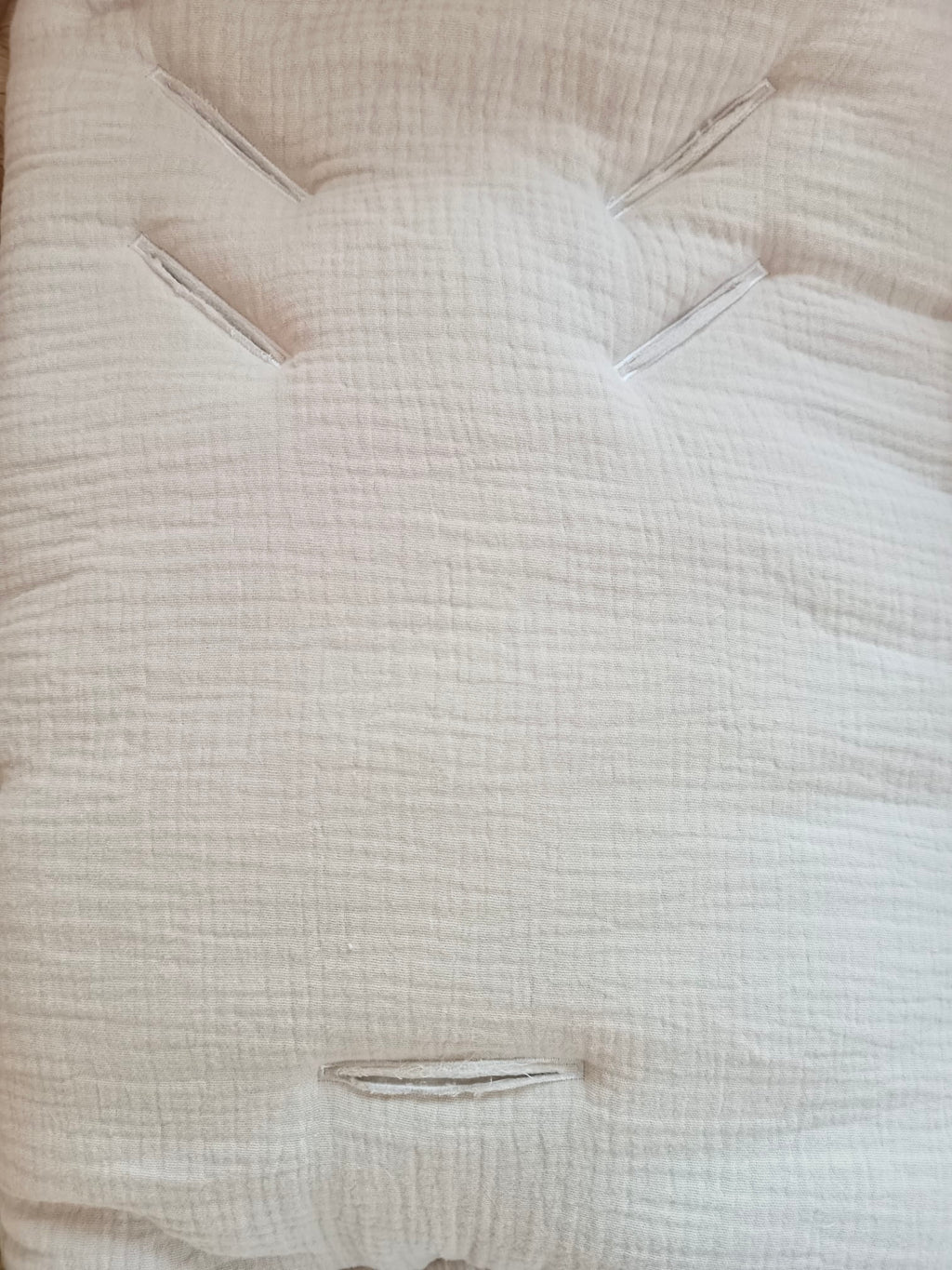 Combinaison/ Nid d’ange en gaze de coton beige et polaire beige 0/3 mois - personnalisable -