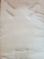 Combinaison/ Nid d’ange en gaze de coton beige et polaire beige 0/3 mois - personnalisable -