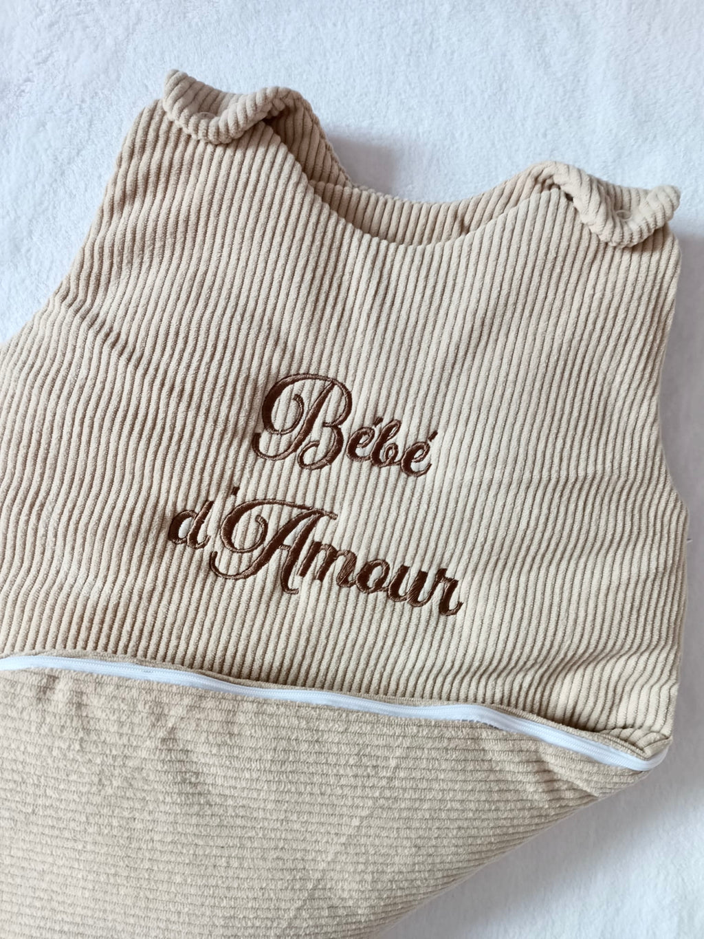 Gigoteuse molletonnée en velours beige