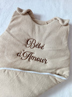 Gigoteuse molletonnée en velours beige