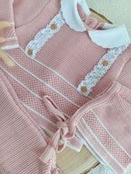 Ensemble complet vieux rose avec détails - plusieurs tailles - personnalisable -