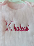 Gigoteuse molletonnée en gaze de coton rose