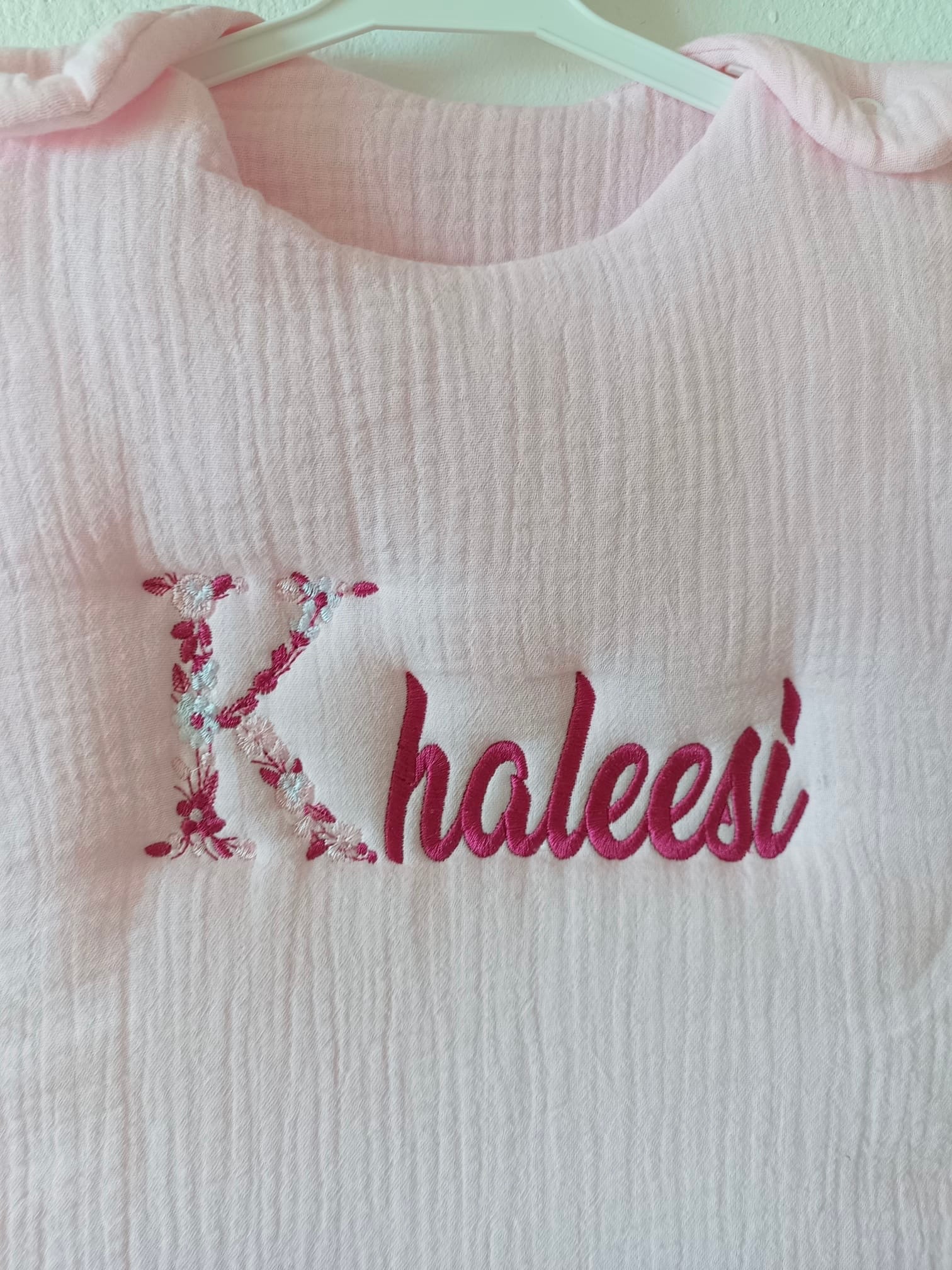 Gigoteuse molletonnée en gaze de coton rose