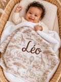 Couverture personnalisée bébé – Collection Safari