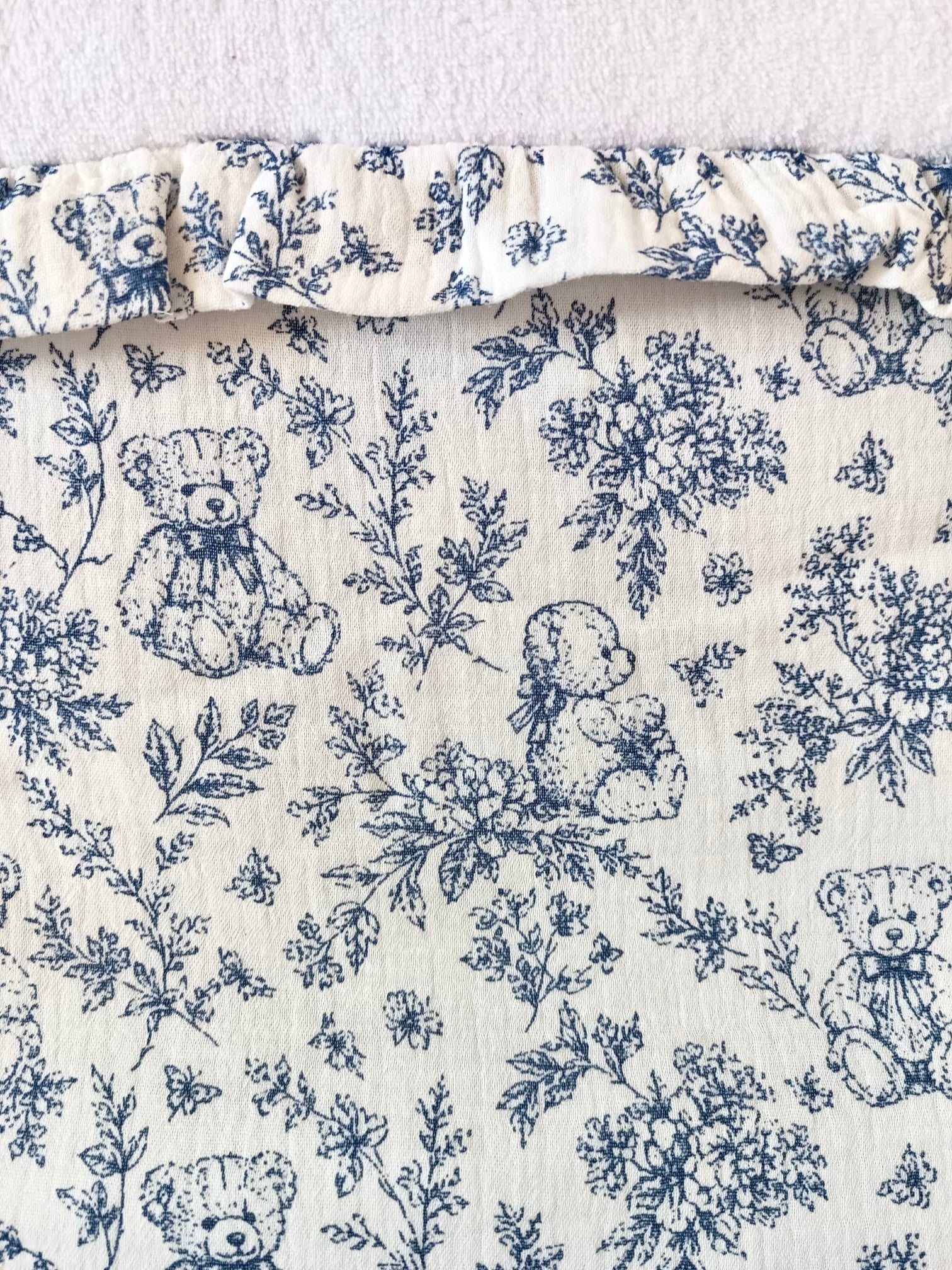 Nid d'ange bébé personnalisé en gaze de coton - Rêve d'Ourson
