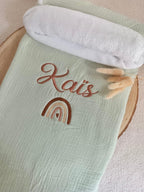 Personalized muslin baby blanket