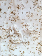 Dors bien velours fleurs de coton tons beige/marron, 3 pièces