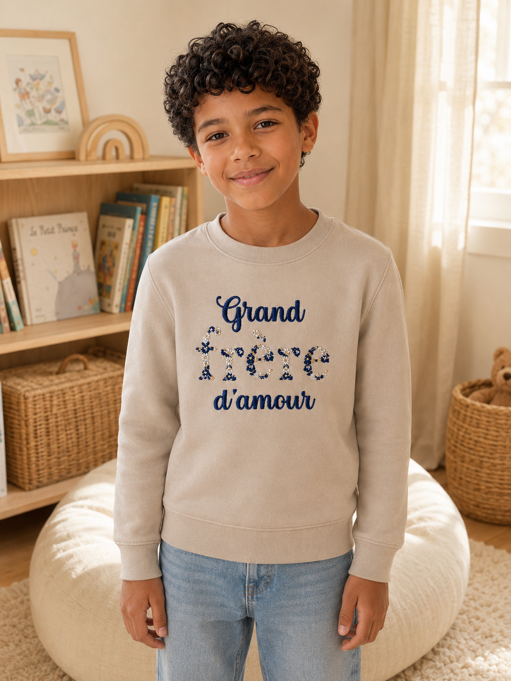 Pull enfant personnalisé - Petite soeur, Petit frère, Grande soeur, Grand frère